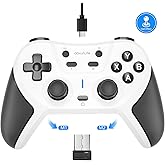 abxylute C5P Wireless Gaming Controller for PC/Switch/iOS/Android/PS3/PS4/Steam/MAC, 2.4 GHz Hall Effect Stick & Trigger Turbo-Remappable Back Buttons Rubberized Grip Console Layout Gamepad Vibration