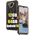 Ulefone Armor X13 12GB+64GB Rugged Smartphone Unlocked, MTK Helio G36 Android 14 Cell Phone, 50MP+24MP Night Vision Camera, 6.52" HD+, 6300mAh, Dual SIM 4G Rugged Phone, NFC/OTG/GPS/FM, Orange