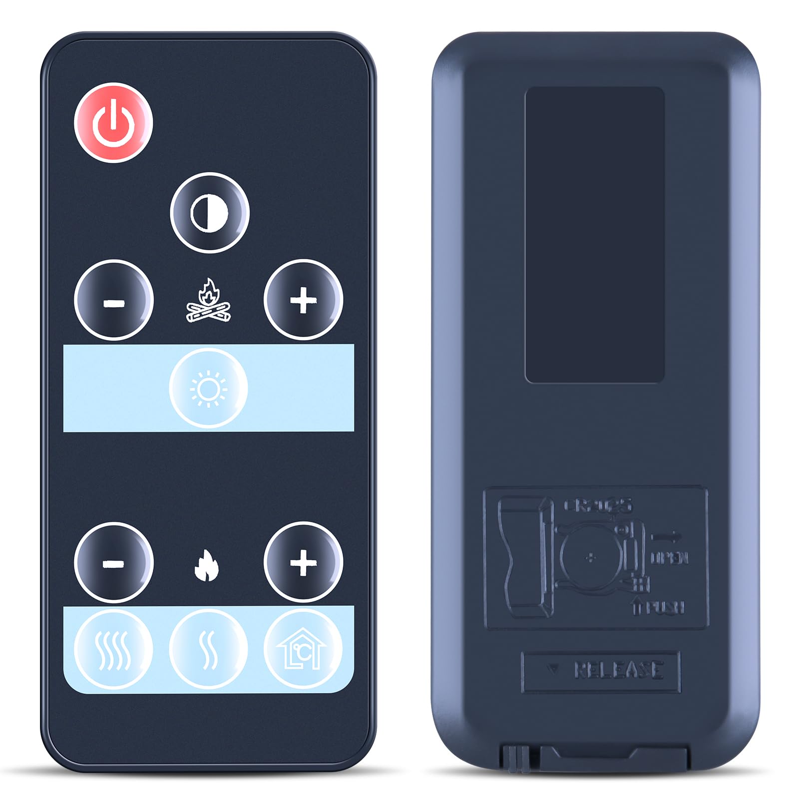 TCNOUMT Replacement Remote Control Suitible for Blyss Electric Fire Heater LDBL2000A-DD5R LDBL2000A-DD4CR