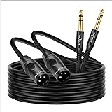 Twozoh 6.6FT 2 Pack 1/4 Inch Jack TRS to XLR