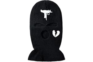 FASHIXD 3 Hole Uzi Balaclava Knitted Full Face Cover Ski Mask Winter Windproof Neck Warmer Thermal Cycling for Men Women