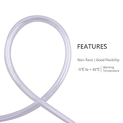 DERNORD PVC Tubing 3/8"ID X 1/2"OD Flexible Clear