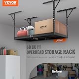 VEVOR Overhead Storage Rack 36x72 Inch Ceiling Heavy Duty Steel 550 lbs Garage view 2