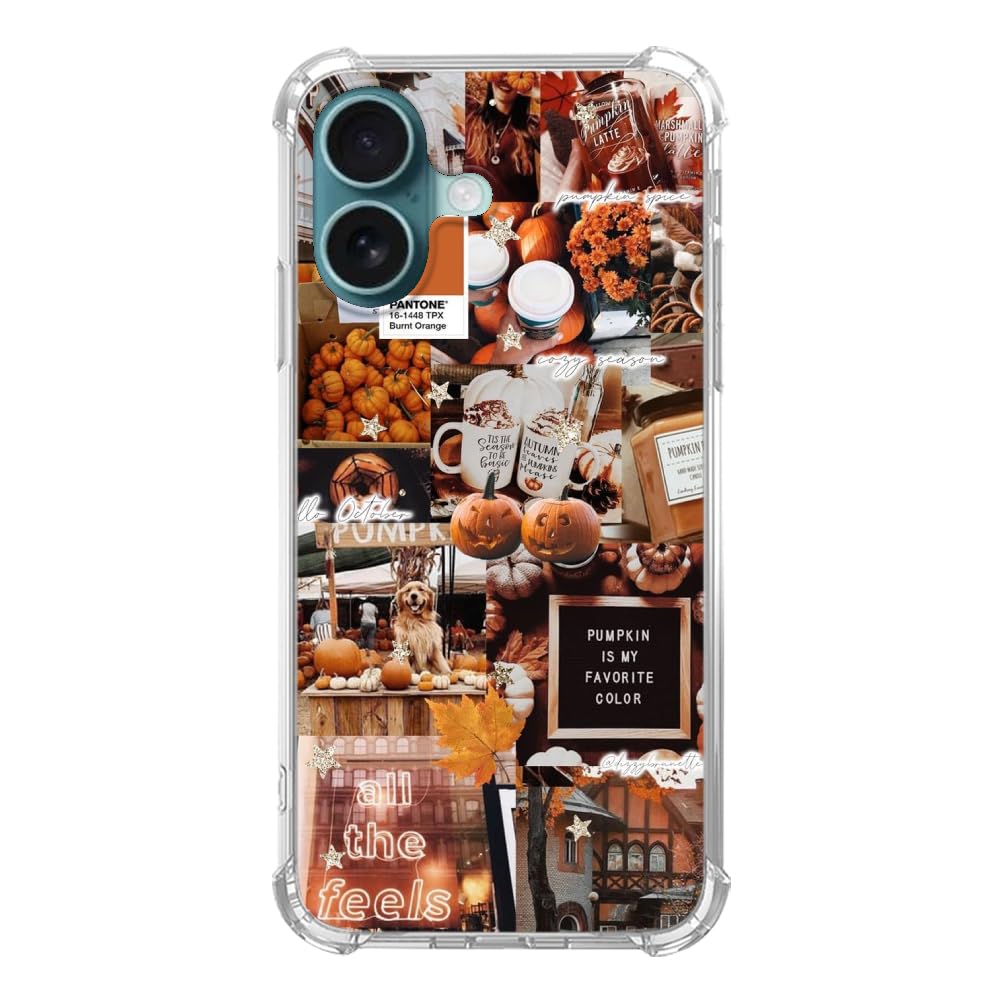 Photo 1 of Mofreore Autumn Pumpkin Case for iPhone 16 Plus, Unique Trendy Design TPU Bumper Protective Cover