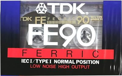 TDK FE 90 Audio Cassette Tape Low Noise Type 1 Ferric 3 Pack White