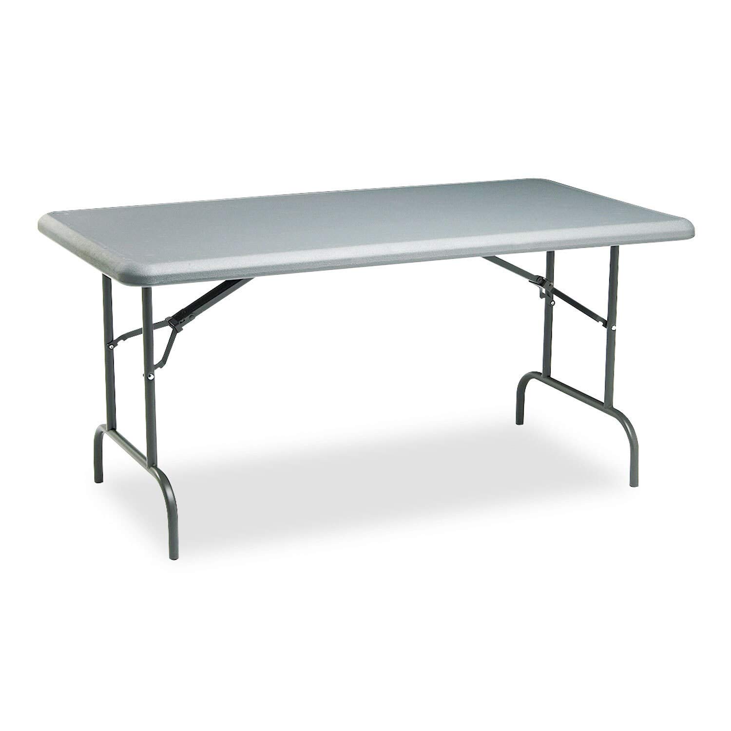 Photo 1 of ***DAMAGED ON ONE CORNER-SEE PICS****Iceberg IndestrucTable Industrial Folding Table, Indoor or Outdoor, Charcoal, 2000 Lbs. Weight Capacity, 30” W x 60” L