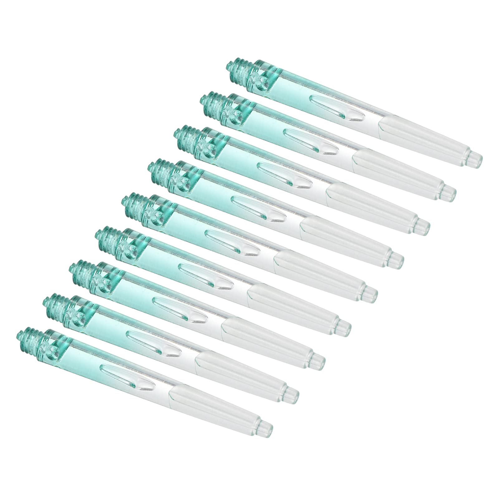 PATIKIL 45mm Dart Shafts, Medium 2BA Thread Nylon Dart Stems Dart Accessories for Steel Tip - 9 Pack (White, Green)
