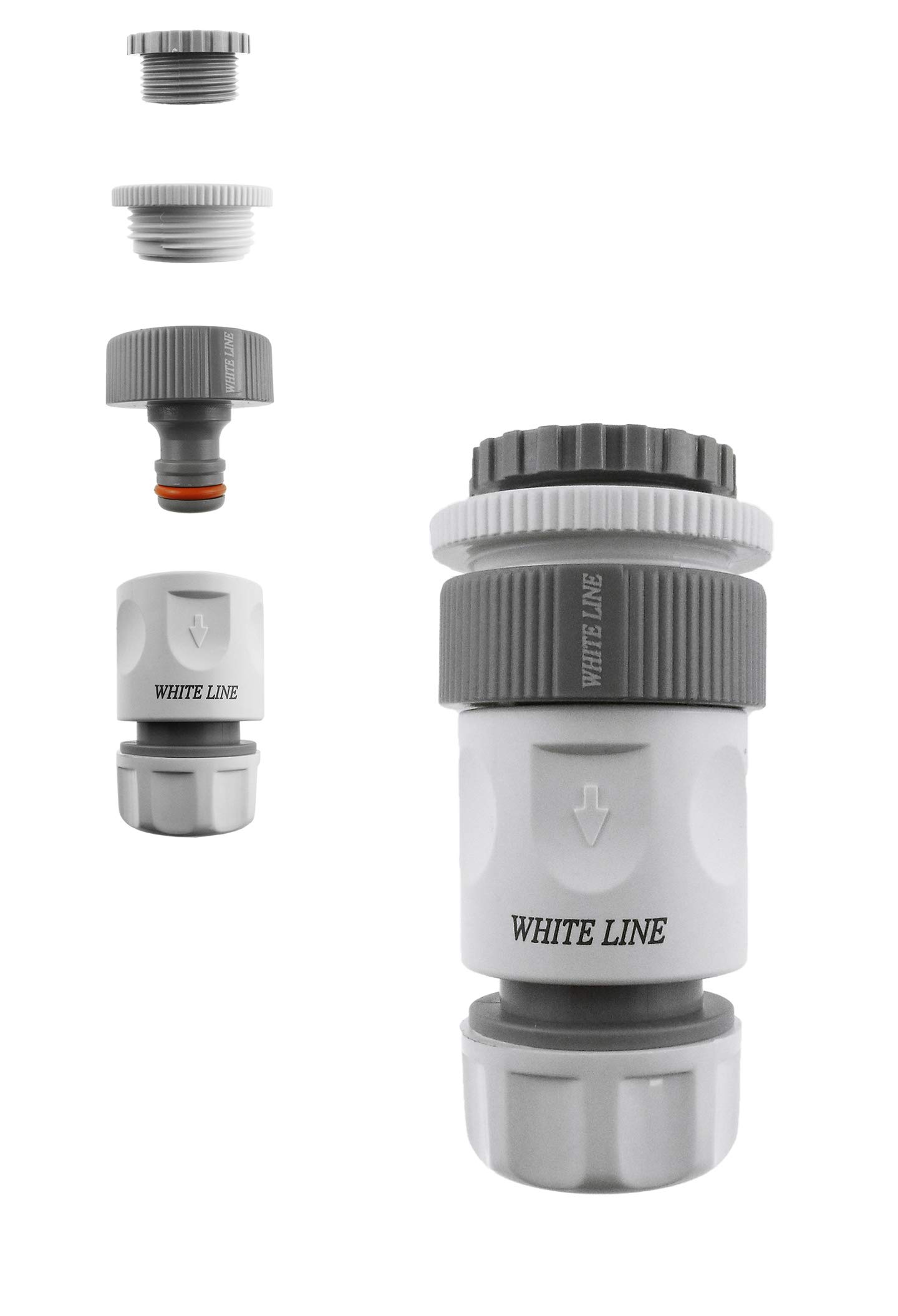 All Size TAP Connector for BSP Threaded TAP,NOT Sure What Size Thread Your TAP HAS?NO Problem This Set Solves Your Problem and Will Attach to 1/2",3/4" and 1" Thread.