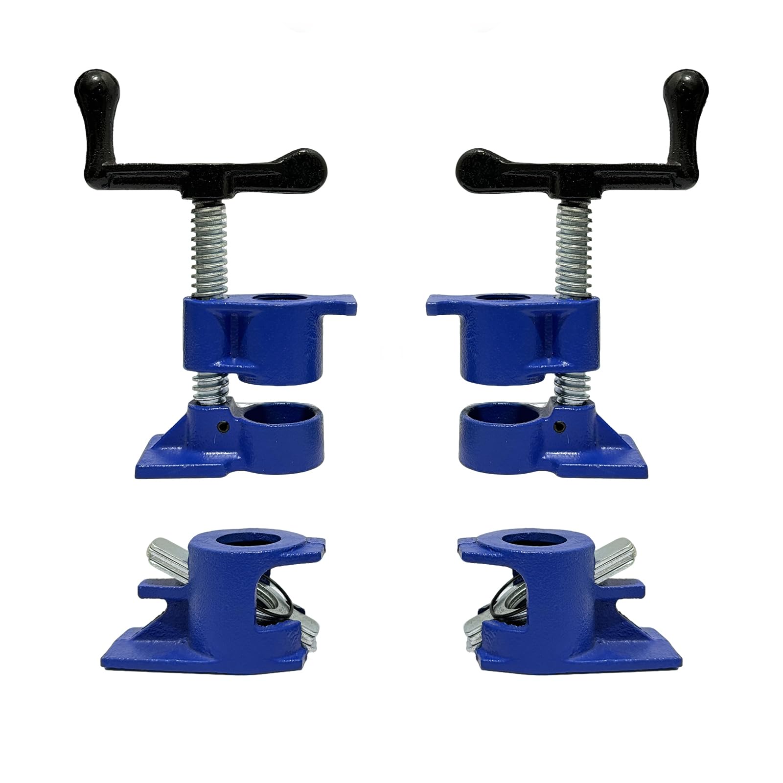 Photo 1 of HENBOW 3/4" Pipe Clamp,Wood Gluing Pipe Clamp Set,Heavy Duty Cast Professional Pipe Clamps Tools,Cast Iron Wood Clamps Quick Release for Woodworking Improvement and Diy Projects(2Pack-Blue