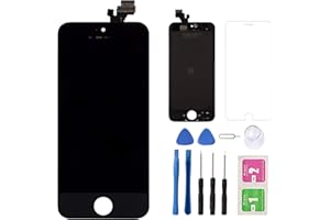 iPhone 5 LCD Screen Replacement Screen Touch, LCD Display Digitizer Assembly Touch Screen and Frame, Repair Tool Kit with Tem