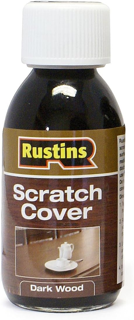Rustins Scratch Cover Dark Wood 125ml Furniture Repair Masking Wood Blemishes