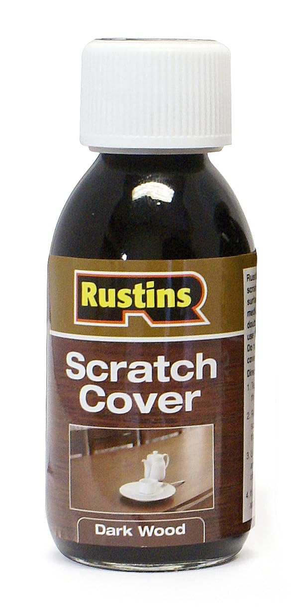 Rustins Scratch Cover Dark – Conceal Surface Scratches on Dark-Toned Wood Furniture -Easy-to-Use Liquid Polish for Restoring and Protecting Wooden Surfaces125ml