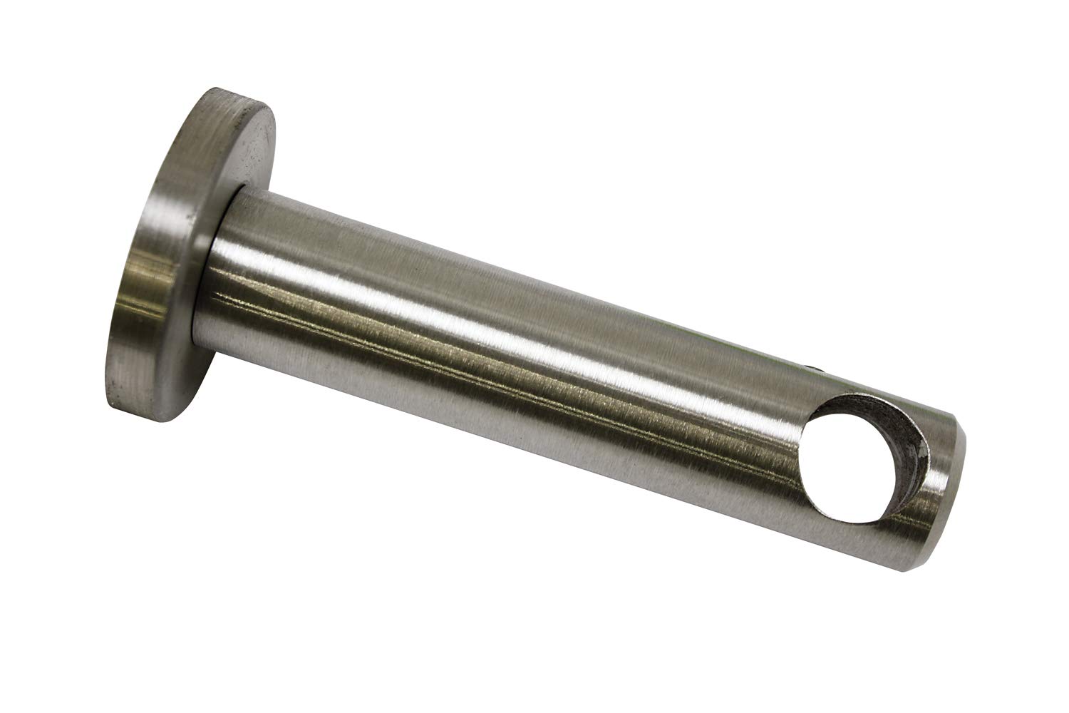 Gardinia Support with Metal Mounting Plate for Curtain Pole Single Track Closed New York Series Diameter 12 mm Bracket Length 7.5 cm Stainless Steel