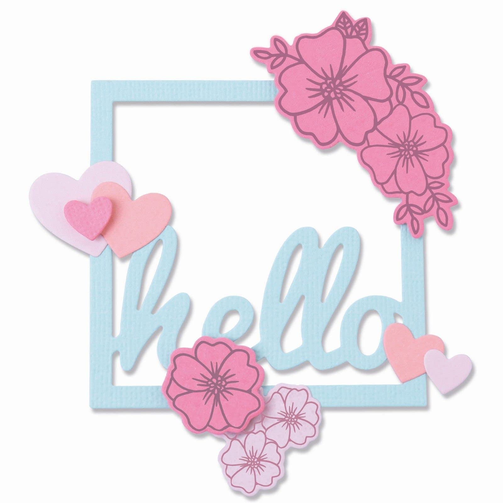 Framelits Die Set 8PK w/6PK Stamps Floral Hello by Lisa Jones