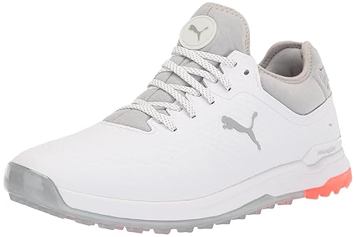 PUMA Men's Proadapt Alphacat Golf Shoe, White-High Rise, in