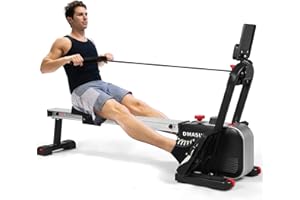 Rowing Machine, DMASUN Magnetic Rower 350 LB Weight Capacity Row Machine with 16 Level Resistance, LCD Display & Comfortable Seat Cushion, Rowing Machines for Home Use Foldable