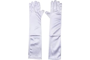 Fepdiu Little Girls Princess Toddler Dress Up Gloves - Satin Gloves for Halloween Costume Party Princess Cosplay