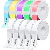EEBBL D30 P15 HP4 Label Maker Tape Refill 12mm×40mm(0.47"x1.57") Sticker, Laminated Thermal Label Tape Replacement, 1650 Labels/10Rolls, High Definition Labeling Tape for Home Office School Hotel