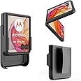 Ailiber for Motorola Razr 2024 Plus Case with Belt Clip, Razr 50 Ultra Case Holster, Swivel Kickstand Holder, Slim Shockproof Shell Pouch Full Body Phone Cover for Moto Razr 2024+-Black