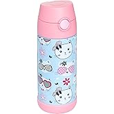 Snug Insulated Kids Water Bottle with Straw & Spout โ Double-Wall Stainless Steel, Leakproof, Easy-Flip Lid โ For School, Travel, Toddlers & Big Kids - Kitty, 12oz