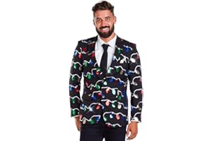 Tipsy Elves Men's Colorful Allover Sequin Blazers - Shiny Holiday New Years Ever Jackets