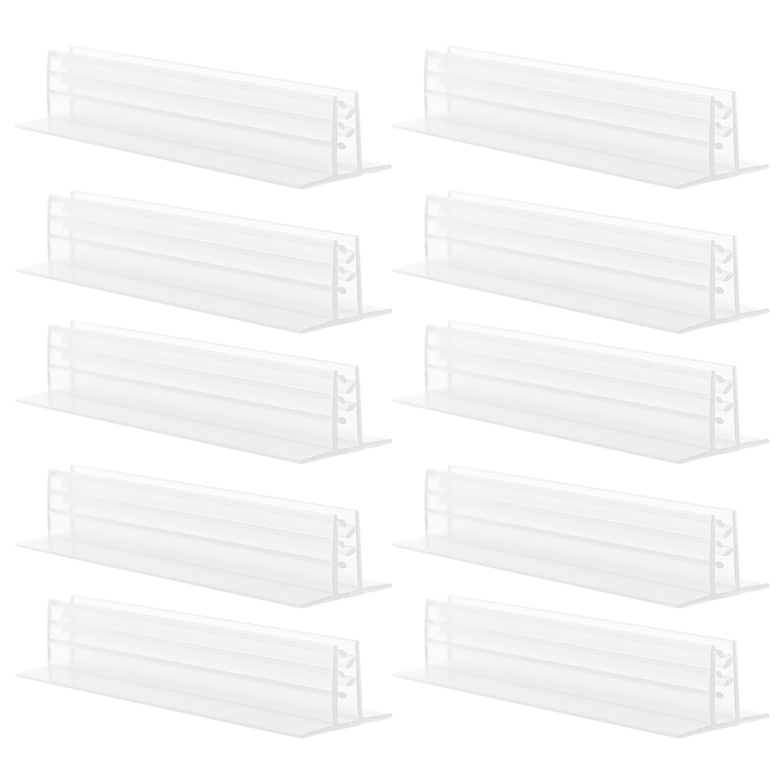 GLEAVI 10pcs Ad Folder： Supermarket Shelf Clip Retail Shelf Clamp Display Shelves Trash Holders Loyalty Card Advertising Display Stand Poster Display Rack Blank Commodity Cupboard