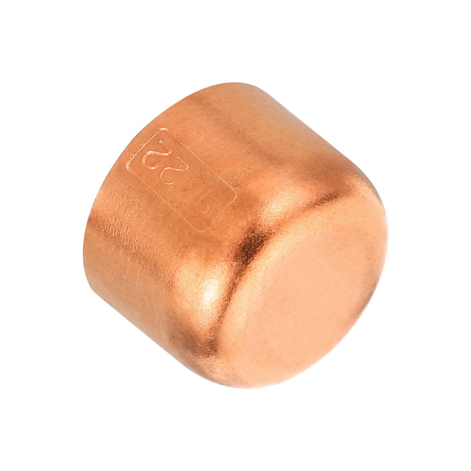 PATIKIL 7/8 Inch ID Copper Pipe End Cap, Copper Fitting Cap Sweat Plug Solder Connection for Plumbing HVAC Air Conditioner
