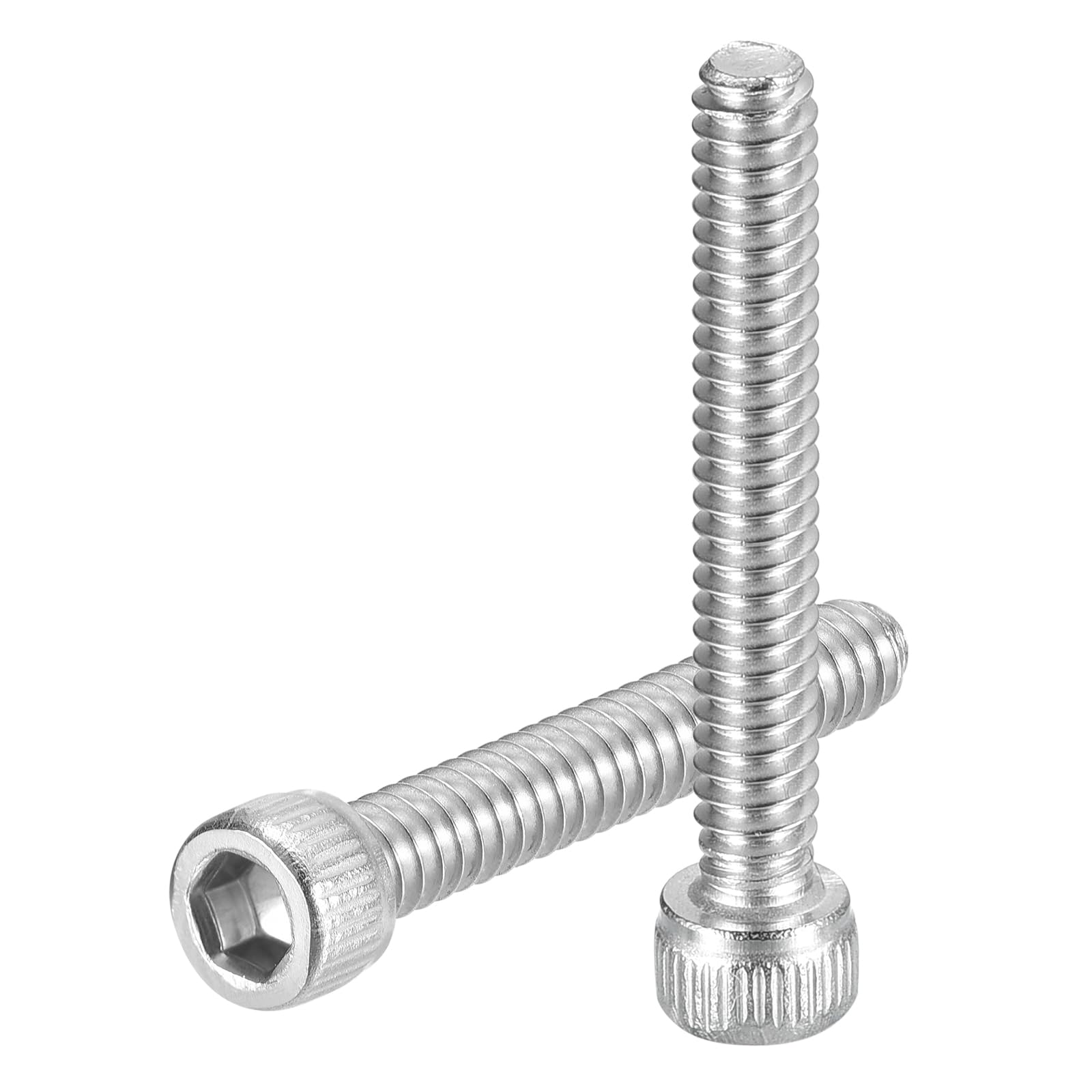 uxcell Hex Socket Bolts (#8-32x1-1/2"), 304 Stainless Steel Hex Socket Drive Screw, Silver Tone, 50 Pcs โ image 1