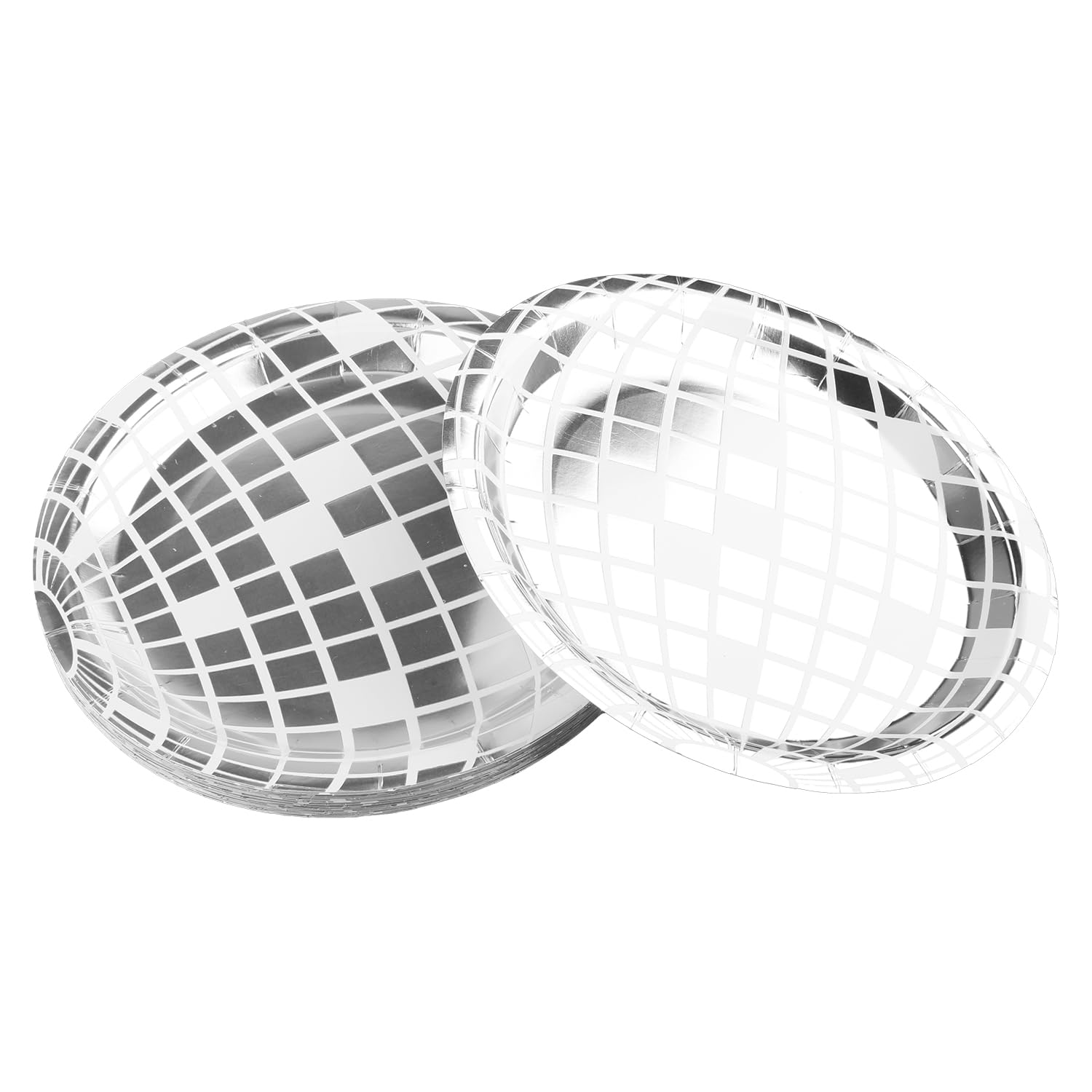 Luckious 25 PCS Disposable Dining Plates, Paper Cups, 9-inch Disco Paper Plates, Party Decorations, Atmosphere Themed, Suitable for Disco Themed Parties, Birthdays, Weddings