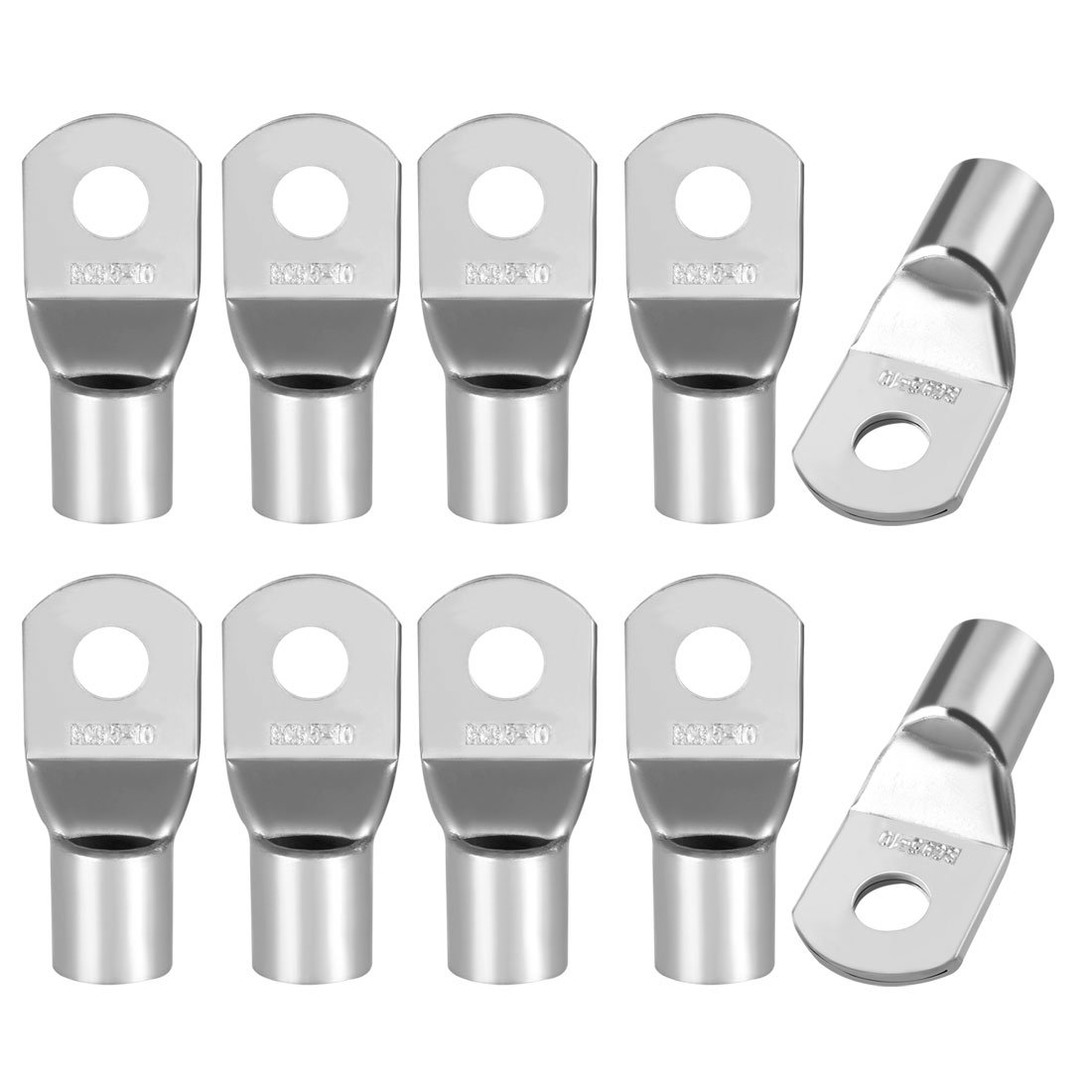 sourcingmap 10PCS SC95-10 Copper Eyelets Tubular Lug Ring Terminal Connectors