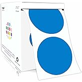 PARLAIM 2”Color Coding Labels Stickers,500 per Roll Round Permanent Adhesive Circle Dot Stickers for Inventory Office Home (Blue)