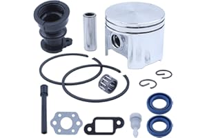 Mtanlo Fit For Stihl MS250 11230302000 Intake Manifold 42.5mm Piston Carburetor Gasket Kit, 42.5mm Piston, Pin, Rings, Circlips, Oil Seals, Carburetor Gasket, Muffler Gasket, Needle Bearing