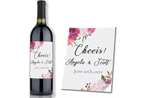 Personalized Wine Stickers, Custom Waterproof Champagne Wine Labels, Customized Wine Bottle Stickers with Your Text/Logo/Imag