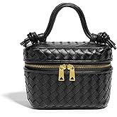 AGDHERSNVX Woven Crossbody Bag for Women Small Top-Handle Pouch Purse Square Box Shoulder Handbag with Adjustable Strap