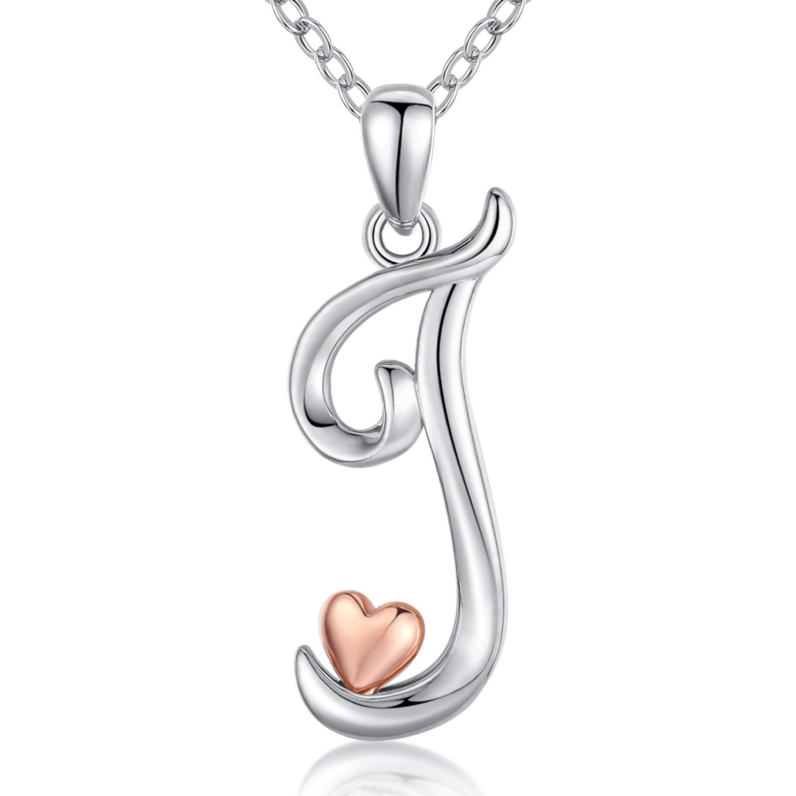 CELESTIA Name Initial Necklace for Women Sterling Silver Letter J Pendant Necklaces for Women 925 Silver Jewellery Personalized Gifts for Her St Valentine โ image 1