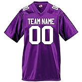 RockSolid Adult Custom Football Jersey - Green - Large - V-Neck - Long Sleeve - Unisex - Sports - American Football