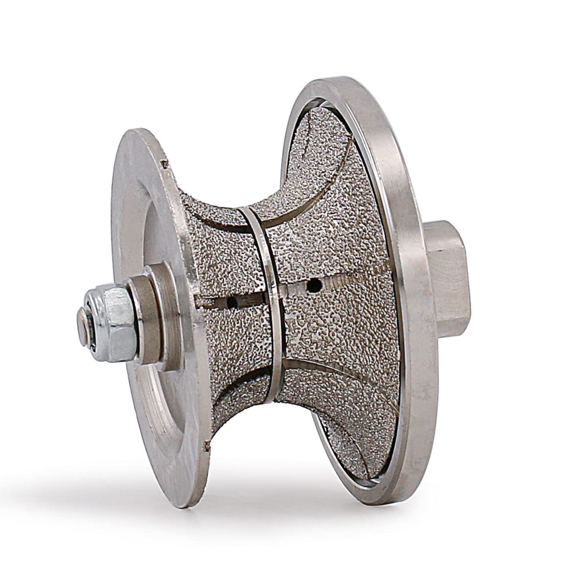 HOMESOM V40 Full Bullnose Diamond Hand Profiler,Vacuum Brazed Router Bit Wet Use for Hand Tool Granite Marble Grinding with Thread M14