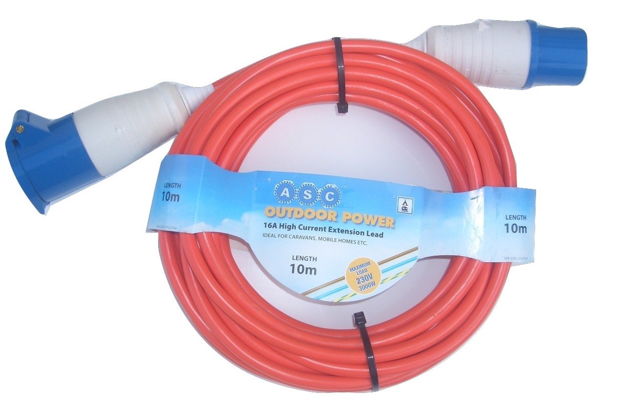 Aerials Satellites and Cable 10 m 16 A Caravan Camping Mains Hook-Up Heavy Duty 1.5 mm Cable