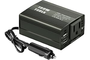 YSOLX 150W Power Inverter DC 12V to 110V AC Converter Car Plug Adapter Outlet Charger for Laptop Computer