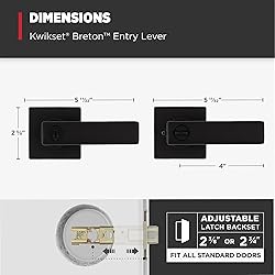 Kwikset Breton Entry Door Handle with Lock and