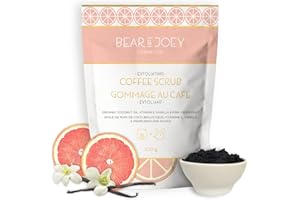 Exfoliating Coffee Scrub by Bear & Joey Cosmetics, Body Scrub for Smooth Skin and Reduced Cellulite Appearance, cruelty free 