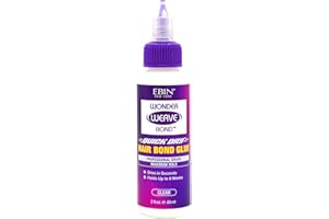 EBIN NEW YORK Wonder Weave Bond Hair Bond Glue Clear 2 Fl Oz – Quick-Dry Hair Glue with Strong Hold for Weave and Track Application – Quick Formula for Seamless Styling at Home or in Salon