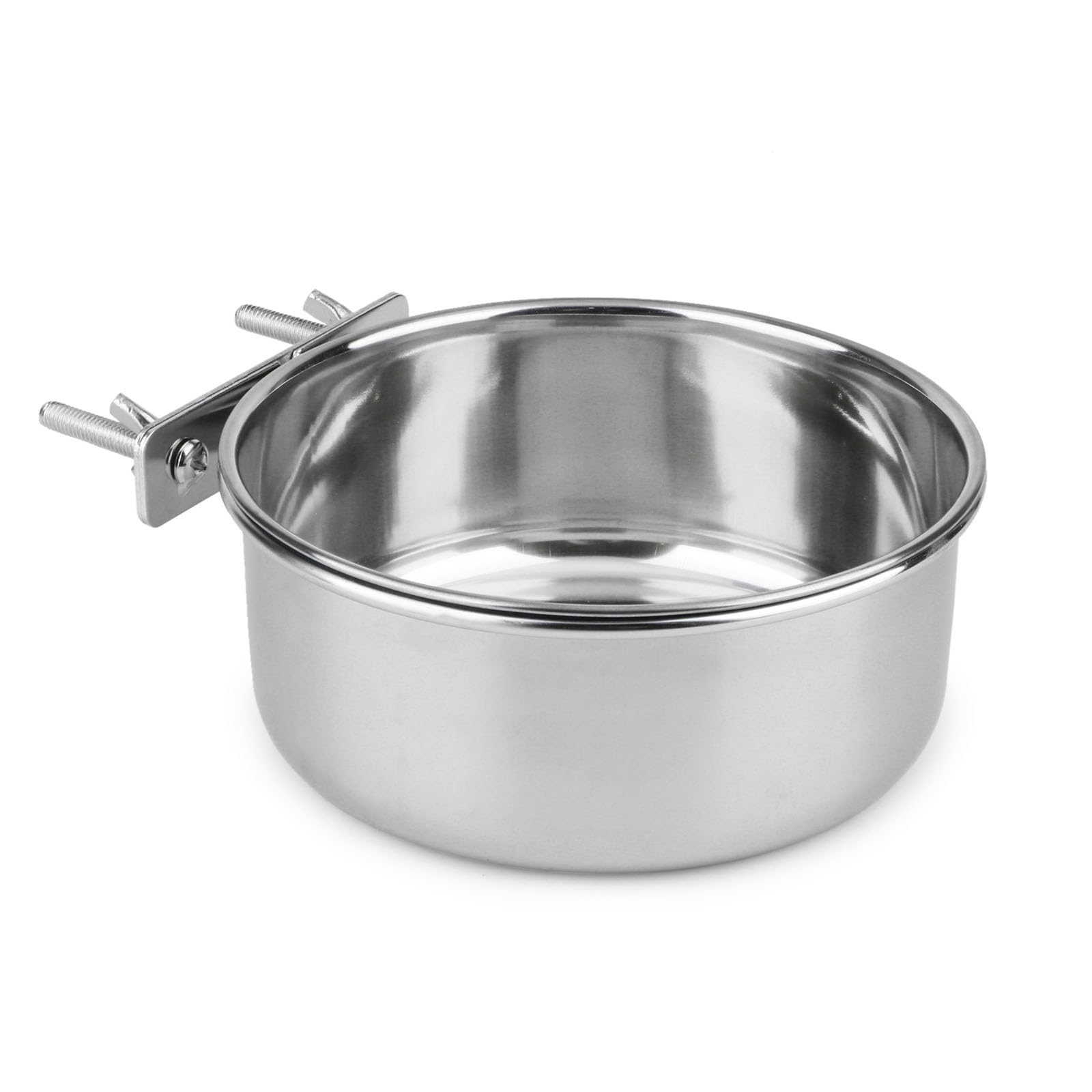 Stainless Steel Food Water Bowl For Pet Bird Crates Cages Coop Dog Cat Parrot Bird Rabbit Pet (Small:10cm *5cm, 3.93 * 1.97inch)