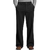 Susclude Mens Corduroy Dress Pants Baggy Wide Leg Old Money Casual Slacks Loose Fit Elastic Waist Stylish Vintage Trousers