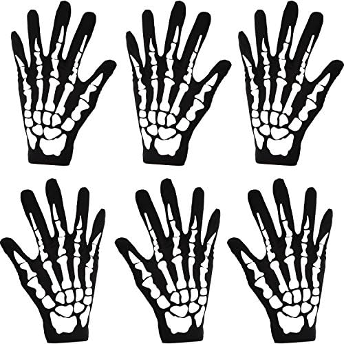 1 Par De Guantes De Esqueleto – Accesorios De Disfraces Para Halloween, Mardi Gras Y Fiestas Temáticas, Unisex Para Niños