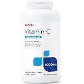 GNC Vitamin C Timed-Release 1000mg, Vegetarian &amp; Dairy-Free, 360 Servings | Contains Ascorbic Acid and Citrus Bioflavonoids, Protective Antioxidant for Healthy Bones, Teeth, Blood Vessels, and Collagen