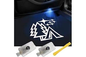 2PCS Kegoova Fadeless Car Door Lights Logo, Glass Lens LED Car Door Lights, Welcome Projector Lights Compatible with Forester Outback Ascent Legacy XV