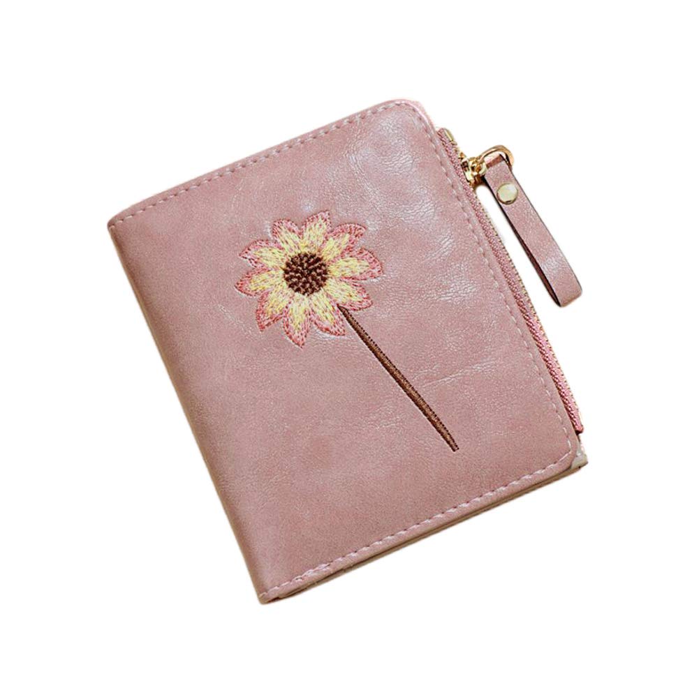 Oyccen Lovely Women's Wallet with Zipper Pocket Ladies Small Coin Purse Girls Short Card Holders