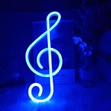 ENUOLI Musical Note Neon Sign Blue LED USB Battery Night Light view 8