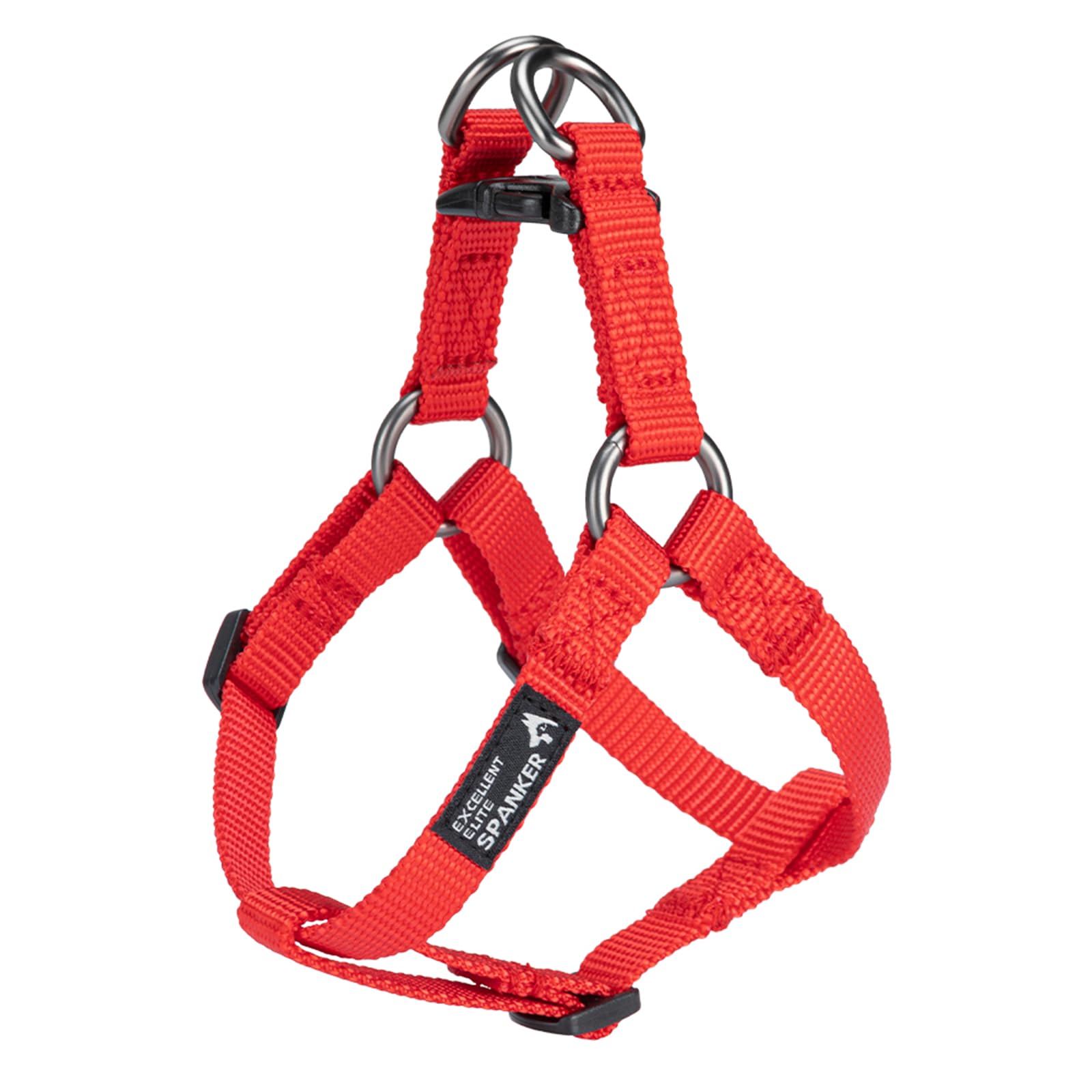 EXCELLENT ELITE SPANKER Cat Harness No Pull Dog Harness Adjustable Nylon Easy Pet Harness for Kitten Puppy Walking Training(RED)